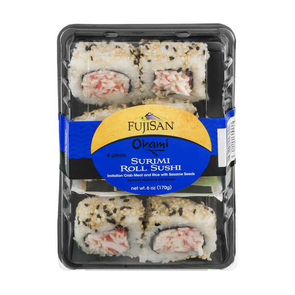 Fujisan Sushi Okami Surimi Roll Sushi 6 Piece (6 ct) from Stater Bros