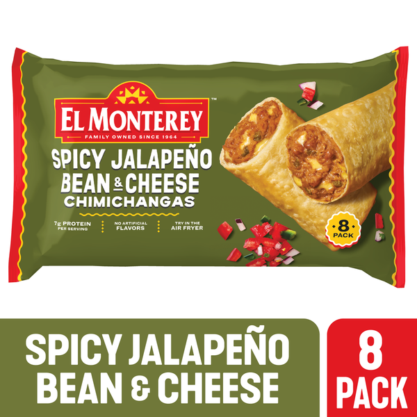 El Monterey Medium Jalapeño Bean & Cheese Chimichangas
