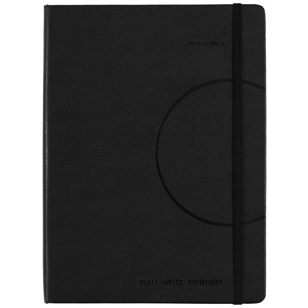 AT-A-GLANCE Plan. Write. Remember. 2027 Weekly & Monthly Appointment Book Planner, Casebound, Large, 7.5 x 10 in - Black