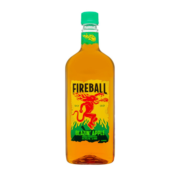 Fireball Blazin Apple Cinnamon Whisky, 750ml, 66 Proof, Plastic