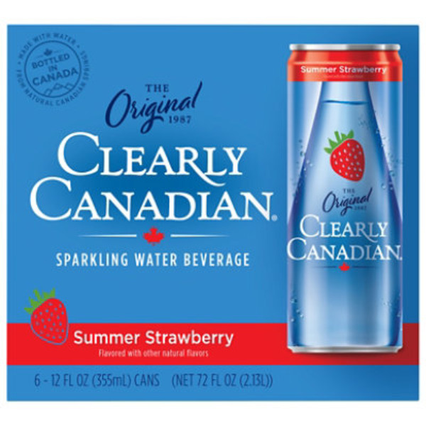 Clearly Canadian Sparkling Water Beverage, Summer Strawberry