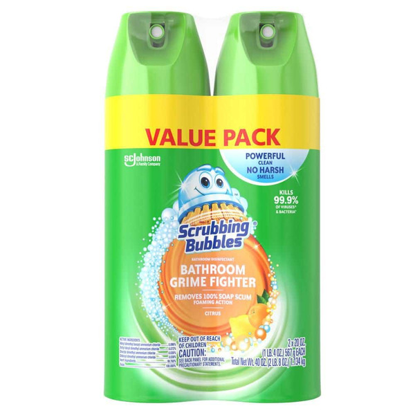Scrubbing Bubbles 20 Oz. Fresh Citrus Scent Disinfectant Bathroom Cleaner (2-count)