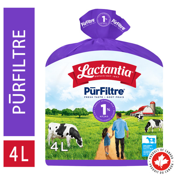 Lactantia PūrFiltre Partly Skimmed Milk 1% M.F., 4-L Same-Day