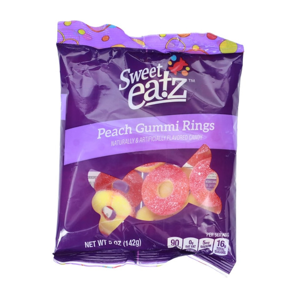 Catawba Candy Co. Peach Gummi Rings Candy Same-Day Delivery