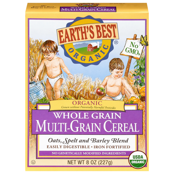 Earth's Best Organic Baby Foods Whole Grain Multi-Grain Cereal