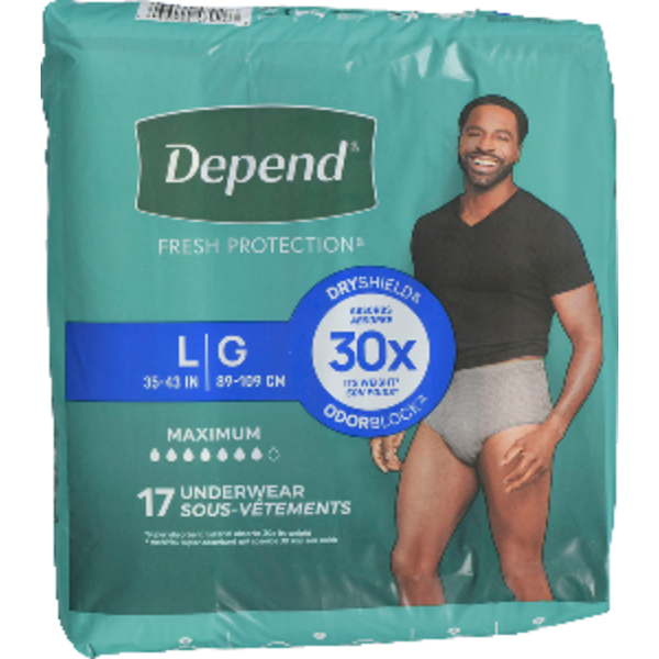 Depend Large Maximum Men Underwear Same-Day Delivery | Rexall