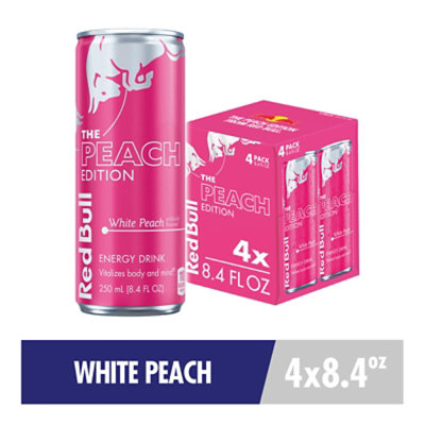 Red Bull Peach Edition Energy Drink White Peach Multipack Cans