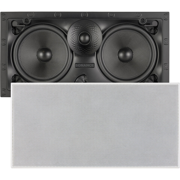 Sonance Single Visual Experience 2-Way In-Wall Rectangle LCR Speaker, 6 1/2 in - Paintable White