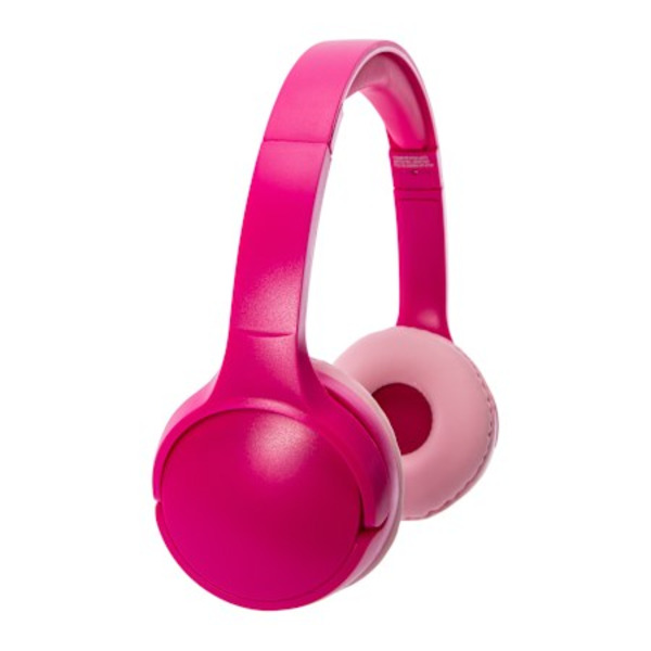 Bass Jaxx 2-in-1 Wireless & Wired Bluetooth Kid-Safe Headphones With Mic - Pink