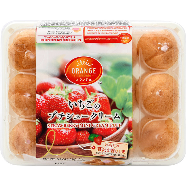 Orange Strawberry Mini Cream Puff