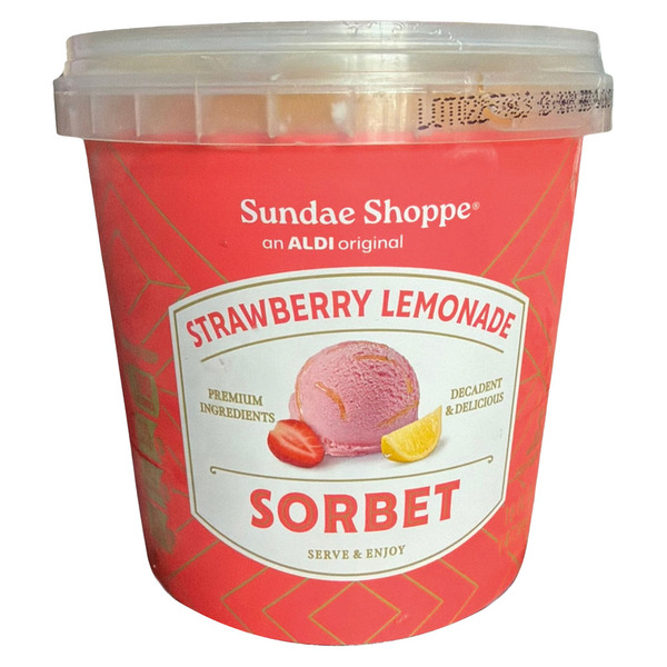 Sundae Shoppe Premium Sorbet Pint Strawberry Lemonade
