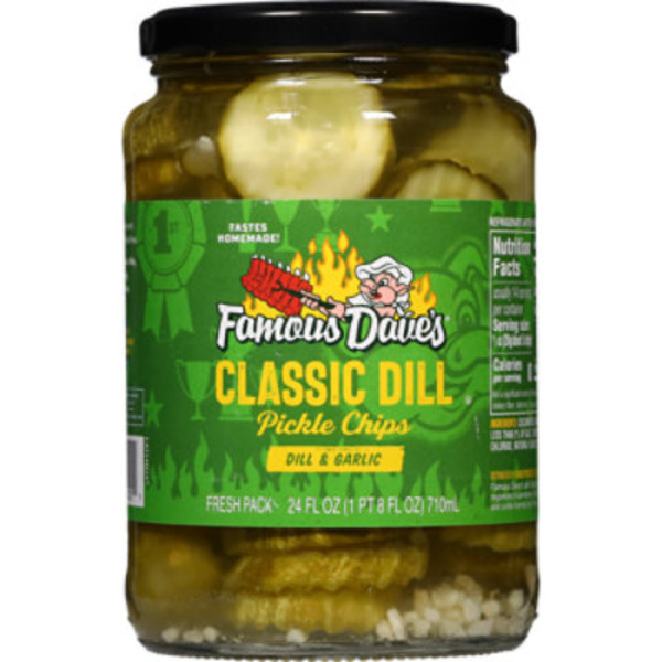 Famous Dave's Pickle Chips, Classic Dill, Fresh Pack