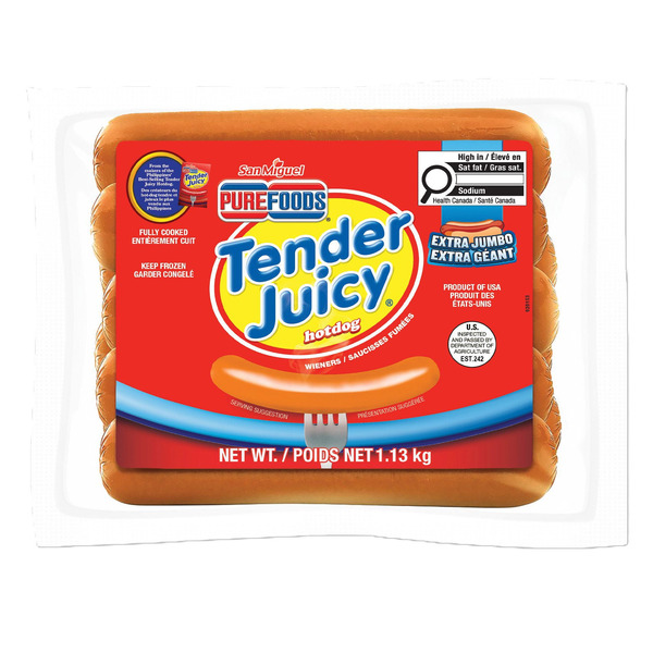 Purefoods Jumbo Tender Juicy Hotdog
