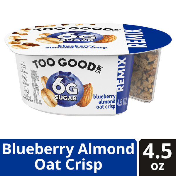 Too Good & Co. REMIX Blueberry Flavored Low Fat Yogurt-Cultured