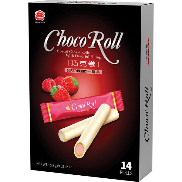 Imei Choco Roll Strawberry Cream Chocolate Wafer