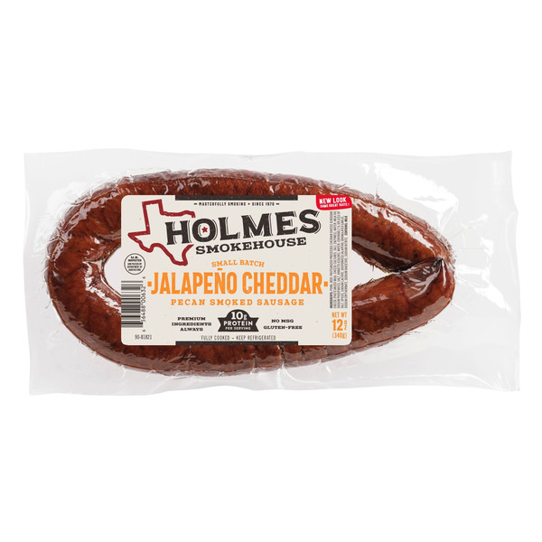 Holmes Smokehouse Jalapeno Cheddar, Pecan Smoked Sausage Same-Day