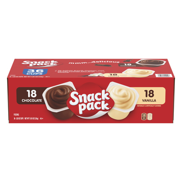 EYE PUDDING+ & FACE PUDDING セット Snack Pack Chocolate and Vanilla Flavored Pudding Cups Same-Day