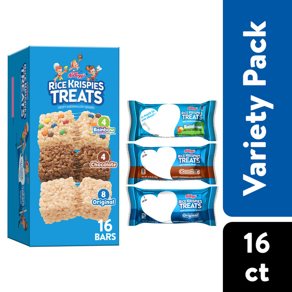 Kellogg's Rice Krispies Treats Variety Pack Crispy Marshmallow Squares, Kids Snacks