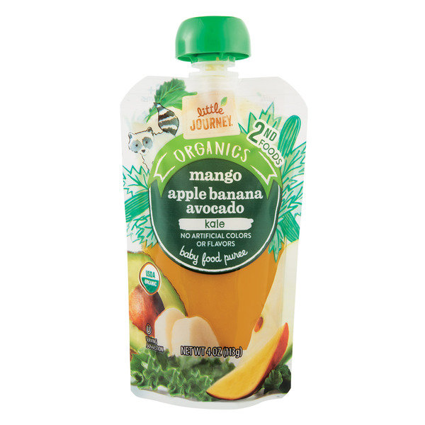 Little Journey Organic Mango Apple Banana Avocado Kale Baby Food