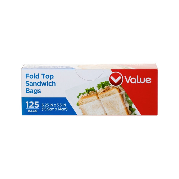 Value Fold Top Sandwich Bags - 6.25x5.5 in Same-Day Delivery