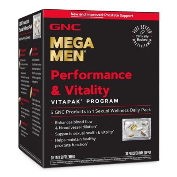 GNC Mega Men Performance & Vitality Vitapak Dietary Supplement
