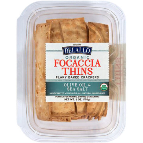 DeLallo Sea Salted Focaccia Thins