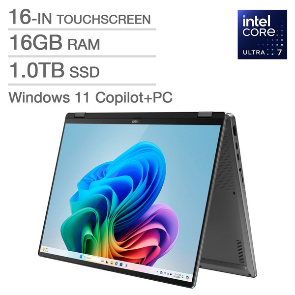 ASUS Vivobook 16 GB Flip OLED Copilot+ PC 16-in 2-in-1 Touchscreen Laptop, Intel Core Ultra 7 256V