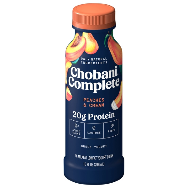 Chobani Zero Added Sugar Greek Yogurt Peaches & Cream Protein