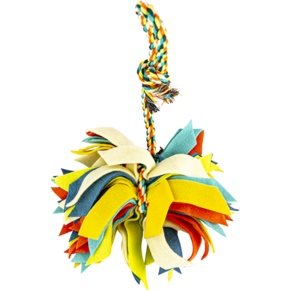 Play On Fleece Rope Tassle Dog Toy
