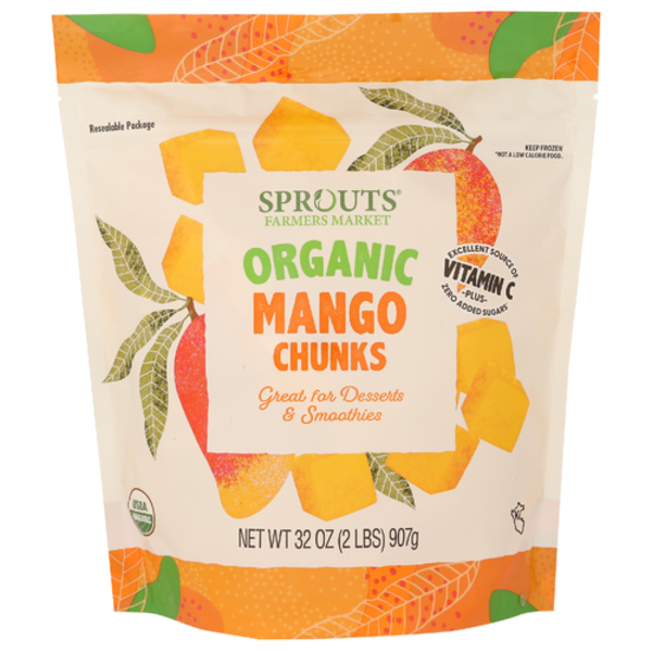 Sprouts Frozen Organic Mango Chunks