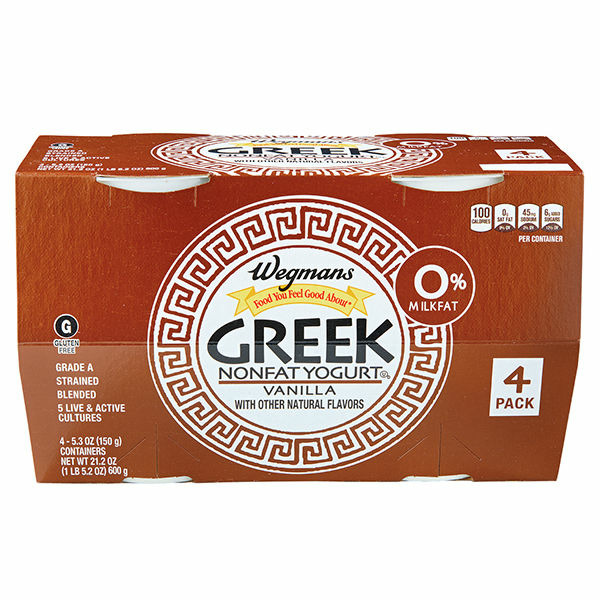 Wegmans Wegmans Vanilla Flavored Blended Nonfat Greek Strained Yogurt ...