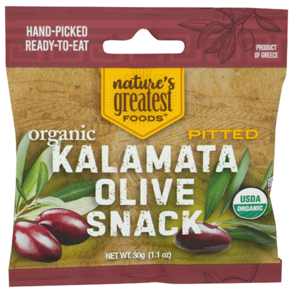 Nature's Greatest Foods Organic Pitted Kalamata Olive Snack