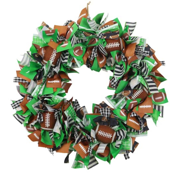 Celebrate It Fabric Football Wreath