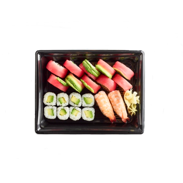 Hissho Sushi Triple Delight Combo: Imitation Krab, Shrimp, and