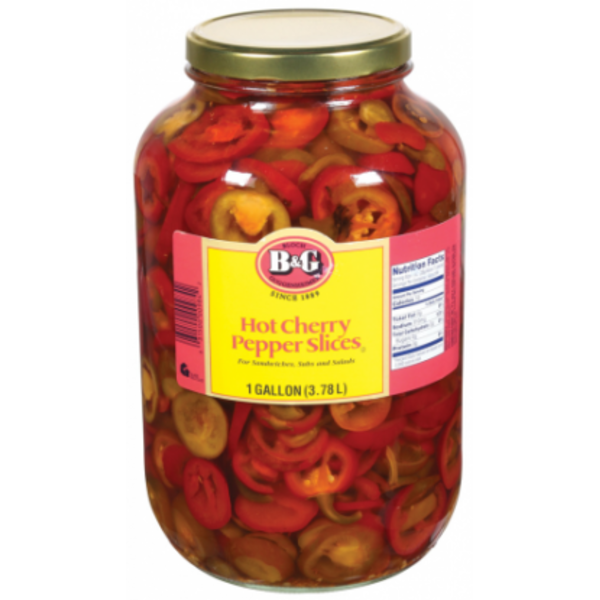B&G - Hot Sliced Cherry Peppers - gallon