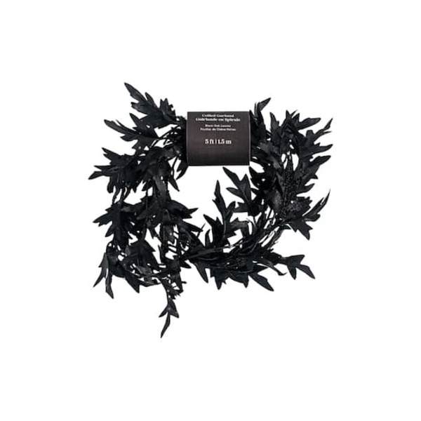 Ashland Black Oak Leaf Coiled Garland