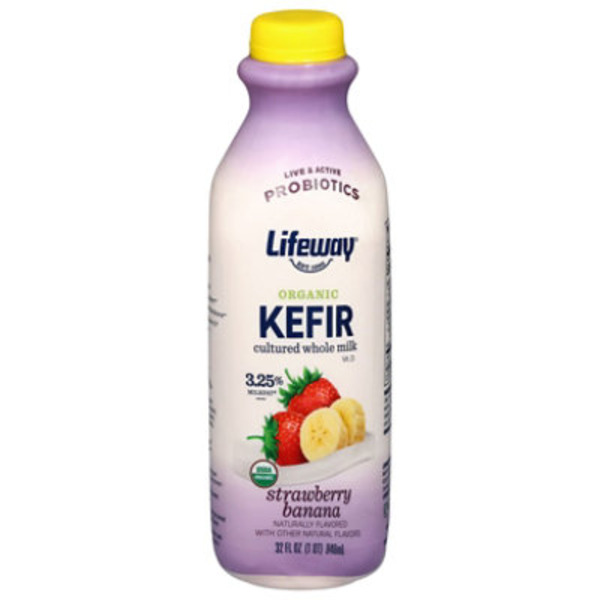 Lifeway Kefir, Organic. Strawberry Banana