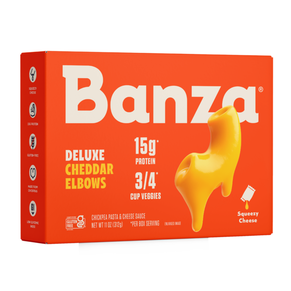 Banza Deluxe Cheddar Elbows Mac & Cheese, Gluten Free, High