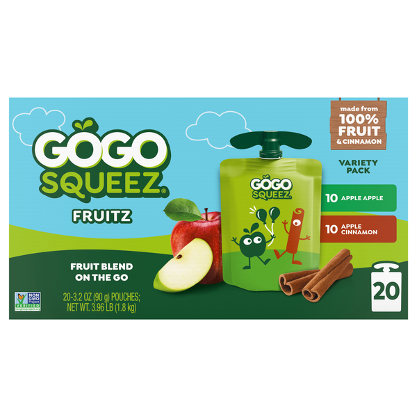 GoGo Squeez Applesauce, Variety Apple Cinnamon Same-Day Delivery