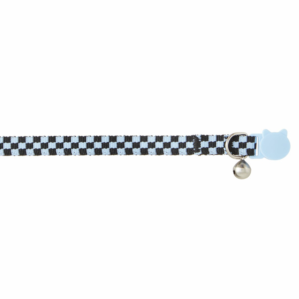 Whisker City Checkered Easy Release Kitten & Cat Collar - Blue