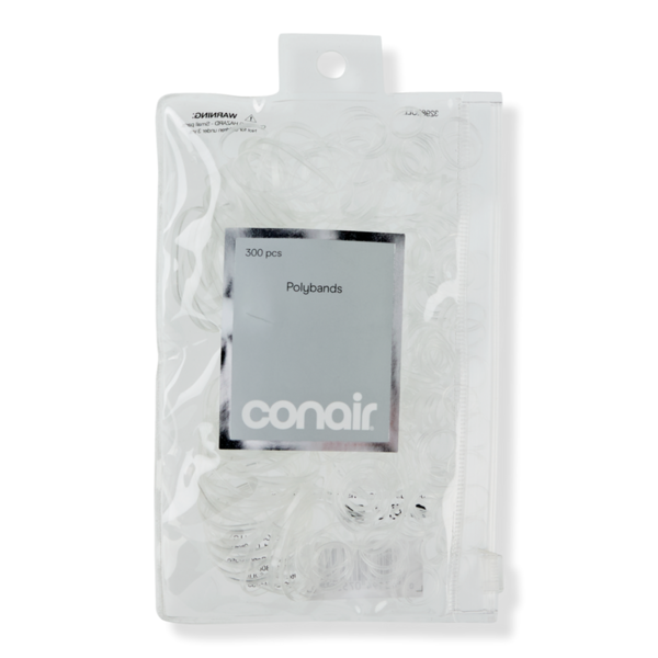 Conair Accessories Mixed-Size Rubber Polybands - Clear