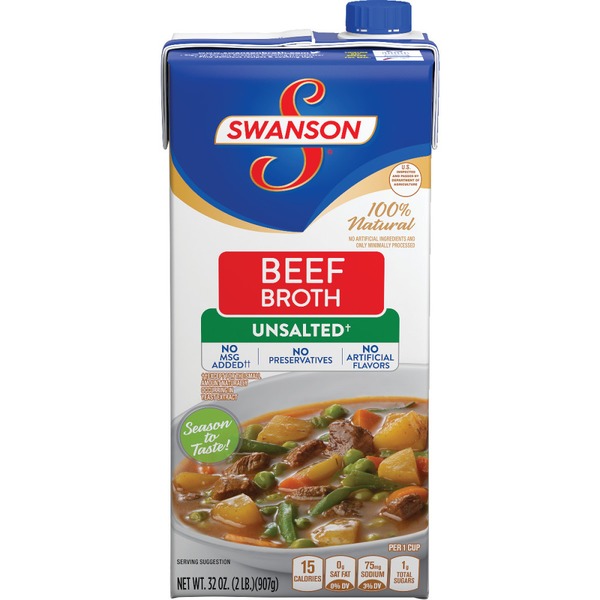 Swanson® Unsalted Beef Broth (32 oz) from Walmart Instacart