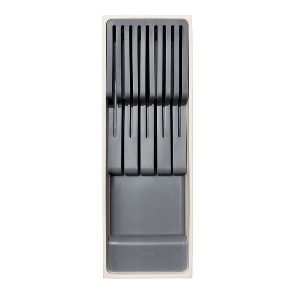 OXO Good Grips Compact Knife Drawer Organizer - White & Grey