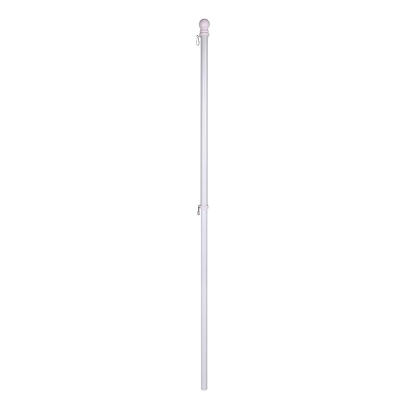 Style Selections 4.67-ft White Metal House Flag Pole