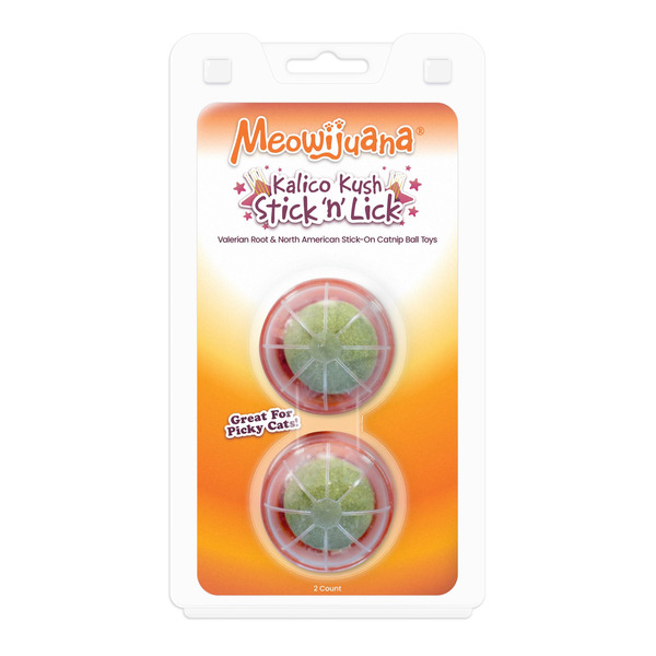 Meowijuana Kalico Kush Stick & Lick Compressed Catnip Cat Toys, Small