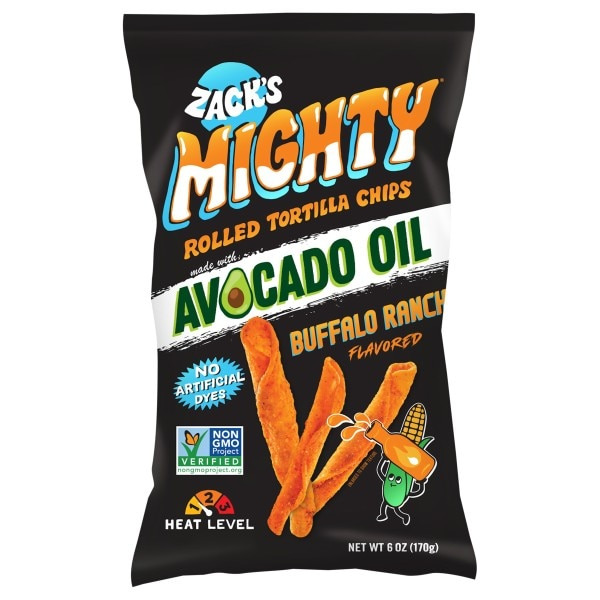 Zack's Mighty Avocado Oil Rolled Tortilla Chips - Buffalo Ranch