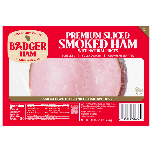 Badger Ham Sliced Premium Smoked Ham Same-Day Delivery or Pickup