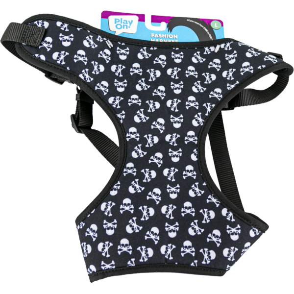 Play On Fashion Skull Dog Harness, Large