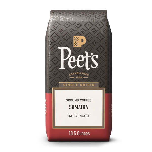 Peet's Coffee Single Origin Sumatra, Dark Roast Ground Coffee, Bag