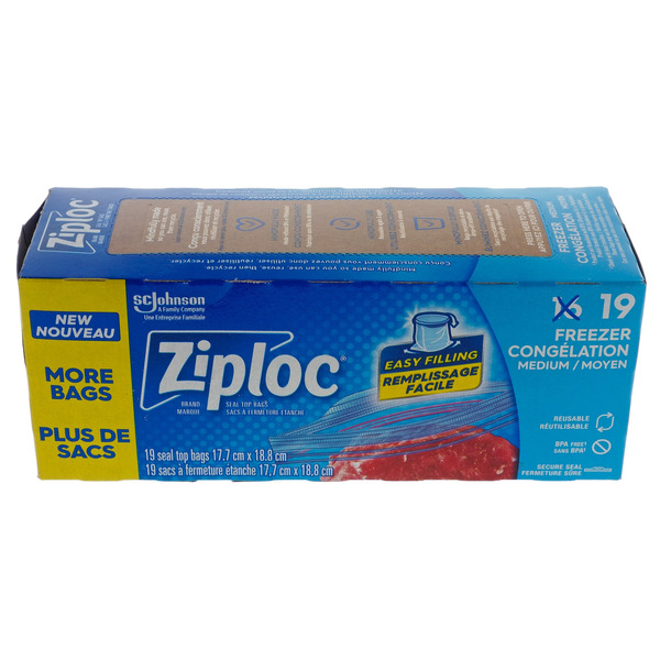 Ziploc Grip'N Seal Medium Freezer Bag Same-Day Delivery | Dollarama